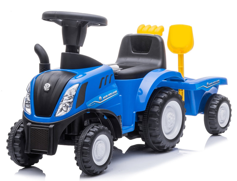 Legetøj - Gaveide. New Holland T7 Gå Traktor med Trailer og værktøj.