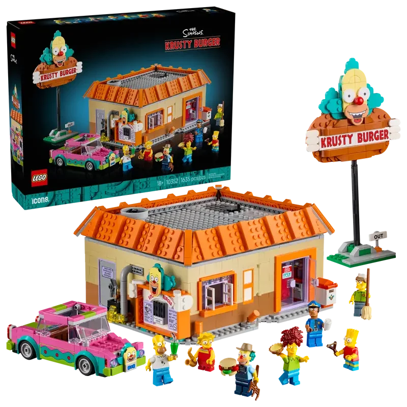 LEGO NYHED - LEGO 10352 - The Simpsons: Krusty Burger – Et byggesæt fyldt med nostalgi, humor og burgerkaos!