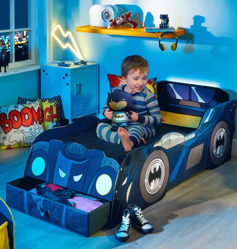 Børneseng - Batman Batmobile m/Lys, Junior (140cm)