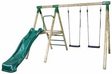 Hörby Bruk Træ Active Gyngestativ med rutsjebane